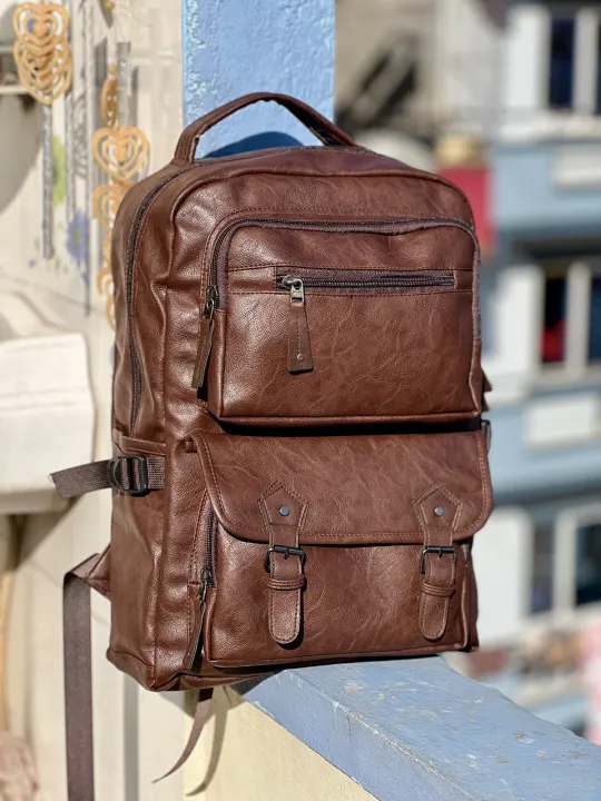 Best%20Leather%20Bag%20For%20Unisex%7C%20Backpack%20Genuine%20PU%20Fabrics%20For%20College%20And%20Office%20Purposes%20-%20Image%209