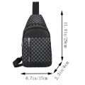 Neutral Style Functional Chest Bag for Women and Men with Patchwork Dot Design, Suitable for Business Single-Shoulder Bags. 