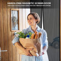 Magnetic Screen Door Net Self Closure Pets Dog Friendly Durable Fiberglass Mesh Curtain Keep Bugs Mosquito Out For Bedroom Door.