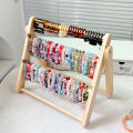Solid Wood Multi-Layer Bracelet Storage Rack, Necklace and Ankle Chain Trapezoidal Display Rack, Large Capacity Organizing Rack. 