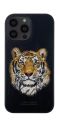 Santa Barbara 3D Embroidered Tiger Leather Phone Case Protective Back Cover For iPhone 13 Pro Max. 