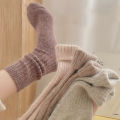 New Winter Socks Women Cashmere Wool Thicken Warm Women Socks Sox Japanese Fashion Harajuku Solid Color Thermal Long Socks. 