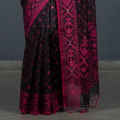 Multicolor pure tangail half silk jamdani saree for women. 