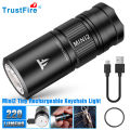 Trustfire Mini2 Mini Edc Flashlight Usb Rechargeable 220 Lumens Kechain 2 Switch Modes With Indicator Led Flash Light Torch Lamp. 