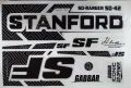 New 3D STANFORD GABBAR Full Black Edition For Cricket Bat Sticker. 
