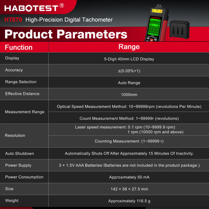 HABOTEST%20HT670%20Digital%20Laser%20Photo%20Tachometer%20Non-Contact%20Contact%20RPM%20Meter%202.5-99999%20Rev/Min%20Measuring%20Speed%20Motor%20Engine%20Rotat%20-%20Image%203