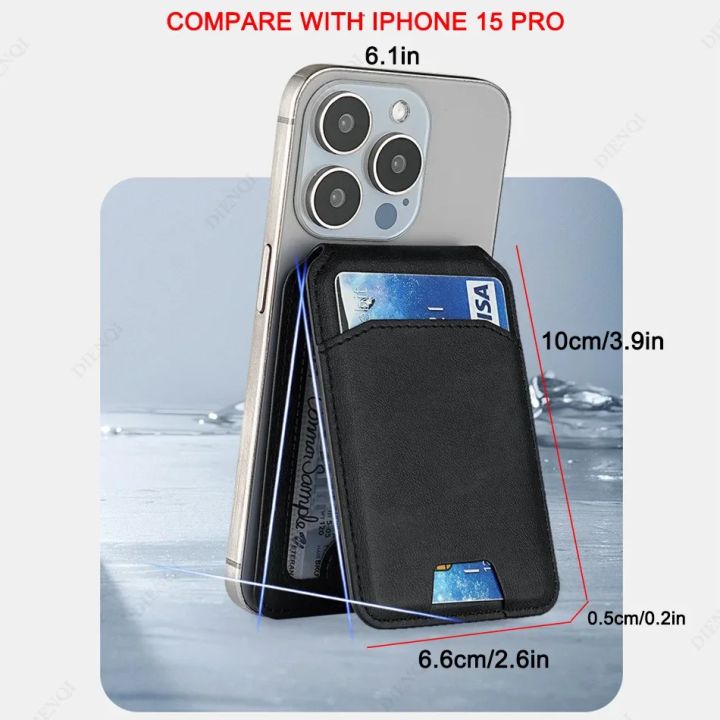 Pu%20Leather%20Cell%20Phone%20Case%20Card%20Pocket%20Cardholder%20Magnetic%20Card%20Wallet%20Stand%20Magsafe%20Credit%20Card%20Holder%20for%20Apple%20Phone%20Samsung%20-%20Image%202