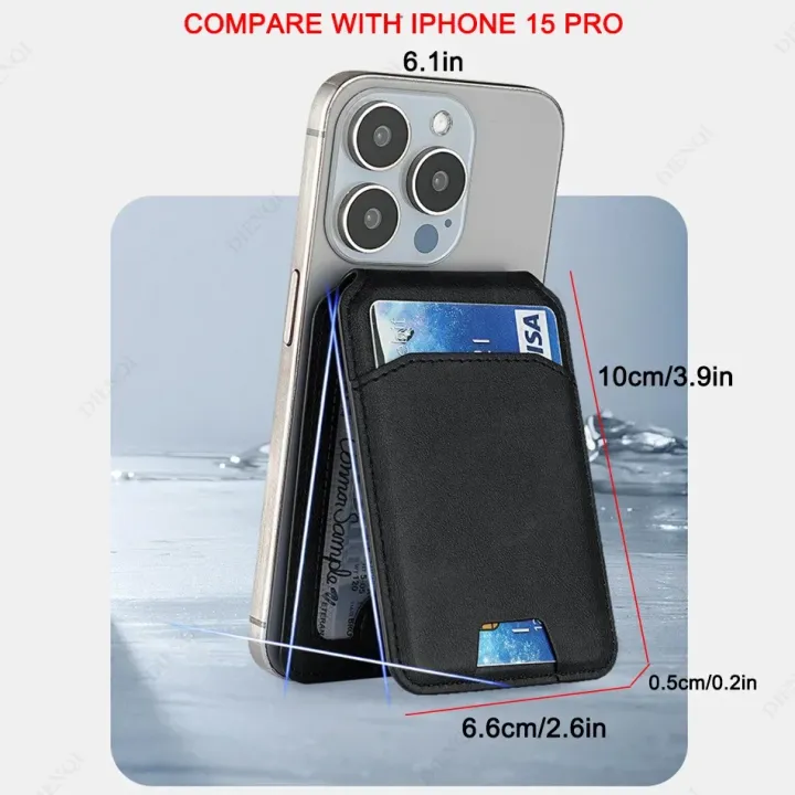 Pu%20Leather%20Cell%20Phone%20Case%20Card%20Pocket%20Cardholder%20Magnetic%20Card%20Wallet%20Stand%20Magsafe%20Credit%20Card%20Holder%20for%20Apple%20Phone%20Samsung%20-%20Image%202
