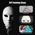 Pack of 5- Plain White Face Mask For Painting DIY Making, Unpainted Mask For Party And Decoration Making. 