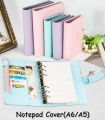 Macaroon Color A6/A5 PU Leather DIY Binder Notebook Cover Diary Agenda Planner Paper Cover School Stationery. 
