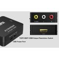 RCA To HDMI Converter with USB Cable 1080P AV To HDMI Adapter AV2HDMI AV/CVSB To HDMI-compatible AV To HDMI Switch HD-MI Adapter. 