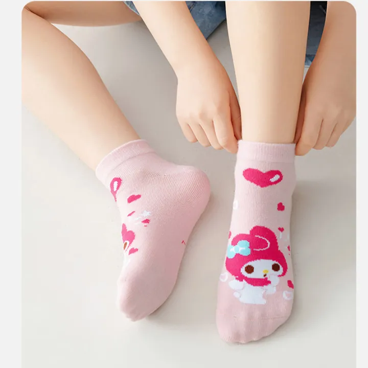 5%20Pairs%20Kawaii%20Sanrio%20Character%20Kids%20Socks,%20Cute%20Hello%20Kitty%20Kuromi%20Cinnamoroll%20Girls%20Socks,%20Breathable%20Cotton%20Socks%20-%20Image%206
