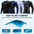 Graphic Compression Shirts for Men Long Sleeve Rash Guards Gym Workout Fitness Undershirts Baselayer Quick Dry Athletic Tops. 