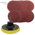 10Pcs 100mm Sanding Disc 60-240 Grit Sandpaper Buffing Wheel Hook And Loop Backing Pads For Electric Drill Grinder Rotary Tools. 