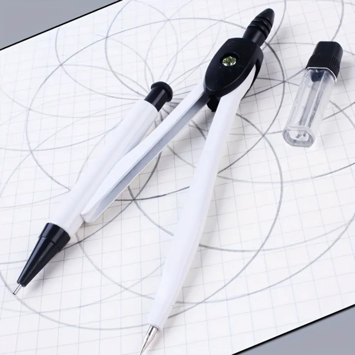 Industrial Math Compass Creative Minimalist Exam Compass Set for Office Drawing, Math Teaching ...