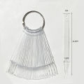 50Pcs False Nail Tips Clear Nail Gel Polish Display Fan with Ring Practise Card Fake Nails Palette Manicure Design Accessories. 