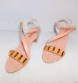 Stylish Platform Heel Sandals for Girls – Lace-Up, Reptile Leather, 2.5". 