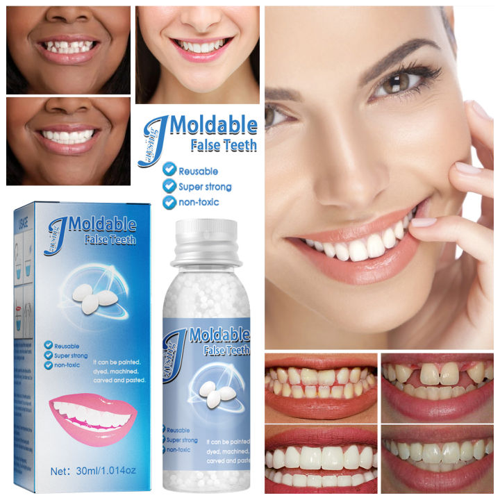 10/30ML Resin Tooth Repair Glue Shapeable Teeth Gaps Filling Solid Temporary Teeth Repair Falseteeth Glue Safety Broken Fangs