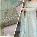 Pure Shifoon Famous Hiba Bukhari 3 piece Unstiched Dress ,Special For weeding dress,Mehndi dress for women & Girls. 