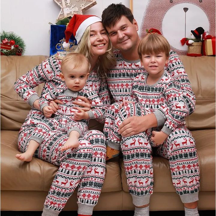 2023%20%20Family%20Matching%20Pajamas%20New%20Year%20Xmas%20Father%20Mother%20Kids%20Baby%20Clothes%20Set%20Dad%20Mom%20And%20Daughter%20Son%20Pyjamas%20Outfit%20-%20Image%204