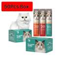 Pelen Cat Treats Tuna Chicken, Tuna Shrimp, Salmon Shrimp 15g X 50 Pcs ( 3 Flavors ). 