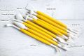 Definite Art Air Hardening Modelling White Clay with Modelling Sculpting Tools (8 Double Headed Tools). 