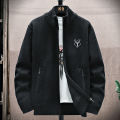 New Men's Fleece Cardigan Sweater Embroidery Casual Knit Sweater Jacket High Quality Male Autumn Winter Clothing. 
