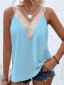 Women's Elegant Summer New Style V-Neck Appliqué Sleeveless Vest. 
