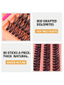 DIY Lash Extensions Kit Mink Lashes Cluster 180Pcs Cluster with LashBond and Seal and LashApplicator and Eyelash Brush. 