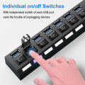USB HUB USB Switch USB Hub 2.0 Adapter High Speed Multi 7 Ports Hub USB On/Off Switch Portable USB Splitter For Computer Laptop. 