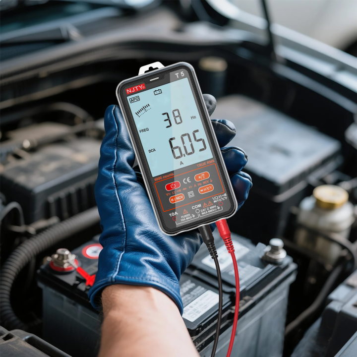 Multimeter Auto T5 Automotive Digital Multimeter True RMS 6000 Count Auto-Ranging AC/DC ...