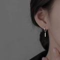 NBSAMENG 925 Sterling Silver Geometry Asymmetric Earring for Women Girl Simple Office Versatile Jewelry Gift Dropshipping. 