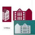 houses building metal cutting dies mold Scrapbooking decoration paper craft knife mould blade punch template Embossing stencils.