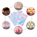 100pcs Smell Proof Bags Mylar Holographic Resealable Bags Foil Pouch Ziplock Bags for Party Favor Food Storage Jewelry Packaging.