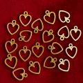Heart Shape Charms 30pcs — Perfect for Jewelry Making, Bracelets, Earrings & Craft Projects. 