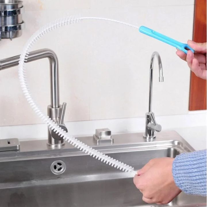 New Pipe Cleaning Brush Sewer Sink Flexible Unblocker Drain Cleaning ...