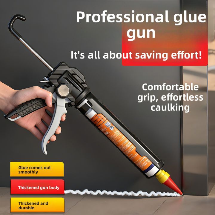 Heavy-Duty Caulk - Labor-Saving Universal Tool for Glass Glue & Silicone Sealant Application