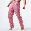 Pajama Pants Men's Pants Pure Cotton Home Pants Thin Summer Loose Plaid Cotton Home Pants Spring & Fall Air-Conditioned Pants. 