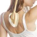 Bamboo Dry Brush - Detox Dry Body Brush with a Long Detachable Handle. 