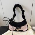 Korean Hundred Lace Bowknot Shoulder Bag Cute Ladies Armpit Bag Polka Dot Cherry Print Girls Crossbody Bag 2025 New. 