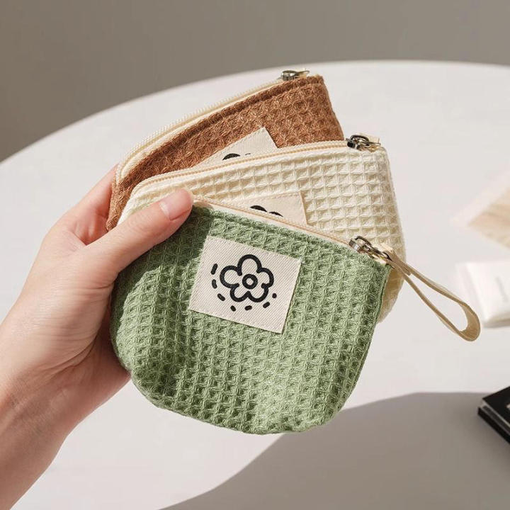 Women's%20Small%20Matcha%20Green%20Makeup%20Bag%20Portable%20Coin%20Purse%20Commuter%20Lipstick%20Headphones%20Storage%20Bag%20Double%20Canvas%20Chain%20Key%20Case%20-%20Image%202