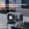 Wireless Speaker V5.3 Powerful Loudspeaker LED Lighting 1800mAh Battery Powered Portable Outdoor Small Speaker Supports TF Card. 
