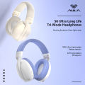 AULA S6 Wireless Bluetooth Headphone Three-mode Lightweight Custom Gaming Head-mounted Headsets for Desktop Laptop Computer. 