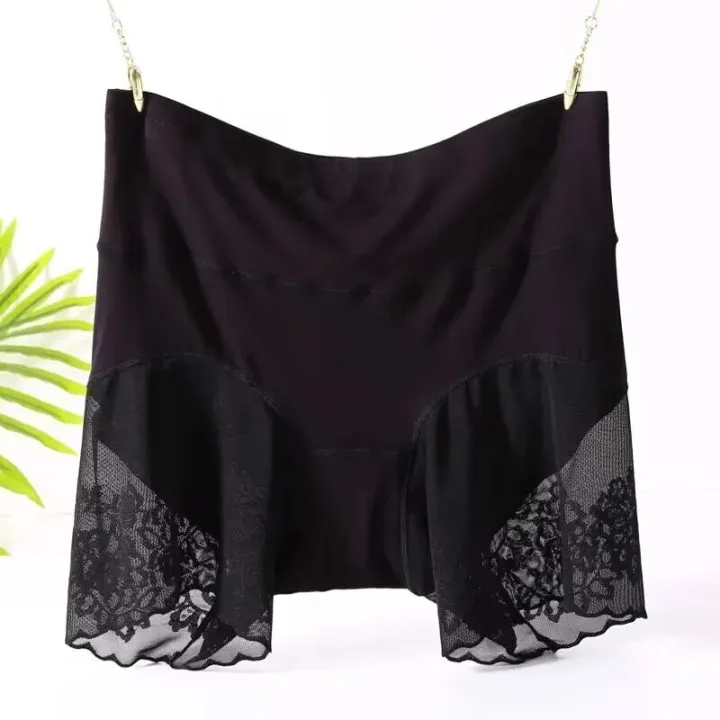 Womens%20Safety%20Panties%20Underwear%20Short%20Pants%20Anti-exposure%20L%20XL%20Black%20Skin%20Gray%20High%20Waist%20Traceless%20Lace%20-%20Image%207