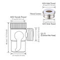 Zinc Alloy and Plastic Switch Faucet Adapter Kitchen Sink Splitter Diverter Valve Water Tap Connector for Shower Bathroom Access. 