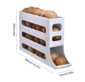 4 Layer Automatic Rolling Egg Holder Large Capacity Space Saving 30 Egg Container Plastic Egg Tray for Refrigerator Storage Box. 