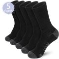 5 Pairs Men's Athletic Socks Sport Running Calf Socks Performance Cushioned Breathable Outdoor Crew Socks for Men Women. 