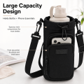 Portable Water Bottle Bag Outdoor Sports Phone Water Bottle Storage Bags Hiking Camping Travel Kettle Bag with Shoulder Straps.