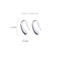 925 Sterling Silver Water Drop Shape Earrings for Women  Simple Temperament Ins Retro Jewelry Party Birthday . 