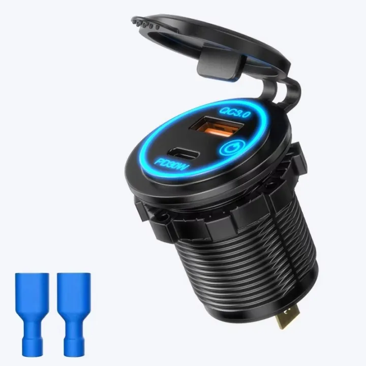 Car%20Charger%20Socket%20Digital%20Display%20Voltmeter%20USB%20Charger%20Socket%20with%20ON-OFF%20Switch%20for%20Car%20Motorcycle%20ATV%20Quick%20Charge%203.0%20USB%20-%20Image%204